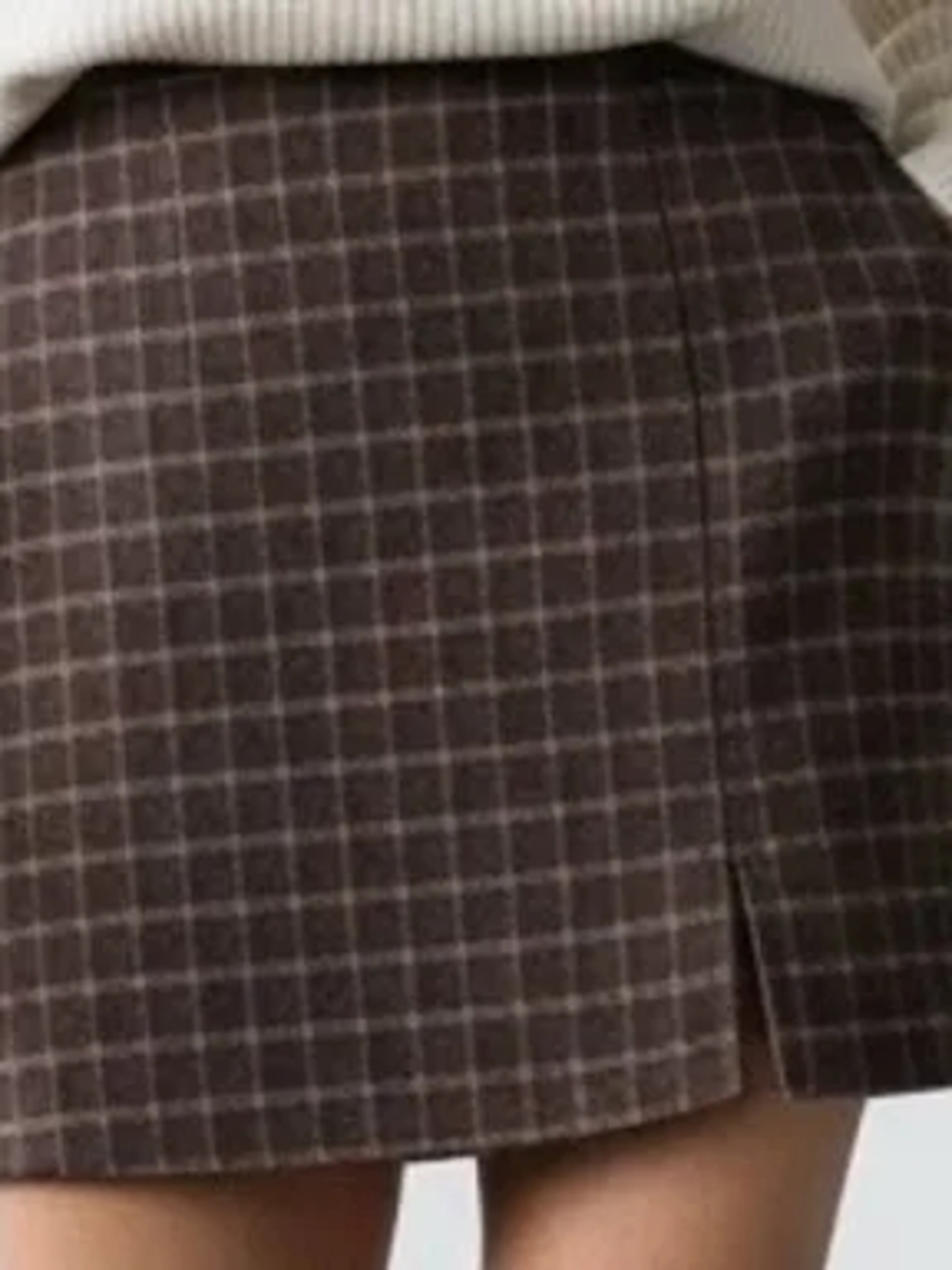 American Eagle Outfitters Brown Plaid Mini Skirt